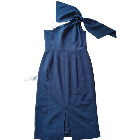 NWT Dress The Population One Shoulder Tiffany Peacock Blue Dress L - Picture 3 of 9